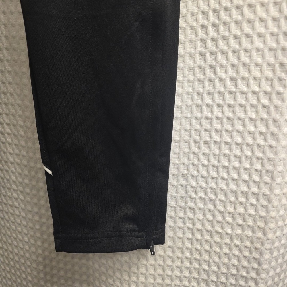 NEW Adidas Men Sweatpants 2X Black Polyester Drawstring Skinny Zipper Leg Ankle - Picture 5 of 11